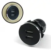 12V 2.1A Dual USB Car Cigarette Lighter Socket Power Adapter Outlet Port