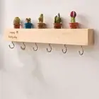 Creative Wooden Key Rack Clothes Coat Hooks Kitchen Supplies