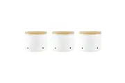 3x Maxwell & Williams White Basics 10cm Garlic Pot Kitchen Spice/Herb Container