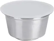 Stainless Steel Coffee Capsule Cup, Coffee Capsule Cup, Reusable, Refillable Coffee Capsule Cup with Lid and Filter, Suitable for Dolce Gusto Coffee Machine Piccolo, Multiple Colours Can Be Used (White)