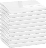 10 Pcs Twin Size Sheets,White Flat Sheets Bulk, Soft Microfiber Bedding Sheet for Home Salons HotelsGuests and Vacation Rentals, Hotel Collection Bedding Essentials,Wrinkle Free