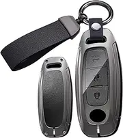 ontto Metal Leather Car Key Fob Cover Fit for Nissan Ariya Qashqai X-trail ePower Juke Teana 2023 2024 Smart Key Holder case keyring Shell bag keychain auto styling accessories