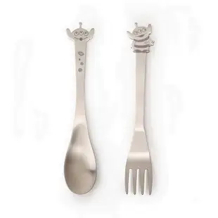 【Disney 迪士尼】三眼怪不鏽鋼叉匙(304不銹鋼湯匙叉子 立體造型環保餐具)