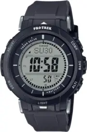 Casio PRG-30 Series Protrek Solar Wristwatch Black Durasoft Band