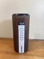 New Corkcicle Slim Can Cooler - Walnut Wood - NWT!