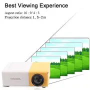 Mini Stylish Home Theater Portable LED Projector High Definition Support 108 Set