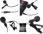 Deluxe Lavalier Lapel Clip-on Condenser Microphone 3.5mm Jack [Mobile + PC]