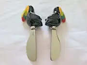 Tag Spreaders Butter Cheese Spreader Earthenware and Stainless Steel Set of Two