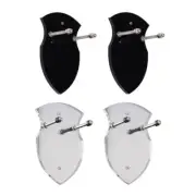 Set of 2 Acrylic Swords and Axes Display Rack Holder Vertical Wall Mount Stand