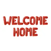 16in Red WELCOME HOME Foil Balloon Banner
