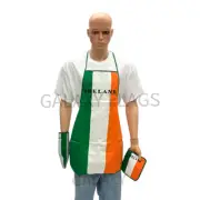 Ireland Flag Kitchen & BBQ 3pc Set w/Apron Oven Mitt Potholder Ireland Flag