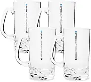 Everclear Tritan Beer Mug, 530 ml Capacity (Pack of 4)