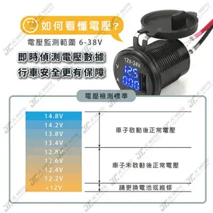 【JC-MOTO】 車充 機車USB 機車車充 機車 電壓表 充電器 快充3.0A USB充電+電壓表 TYPE-C