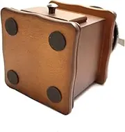 CONGARTENO Manual Hand-Crank Wooden Burr Coffee Bean Machine Ceramic Burr Grinder Bean Mill Hand Grinding for Fresh Coffee Random Color