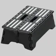 Portable Folding Step Stool, 5 inch Lightweight Anti-Skid Stepping Black
