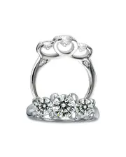 Roberto Coin 18K White Gold Cento Diamond Trilogy Ring