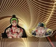 2 Pieces 3D Lenticular Motion Car Sticker Decal One Piece Roronoa Zoro