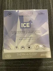 King Size Protect-a-bed Mattress Protector, Ice, Therm-a-sleep Collection