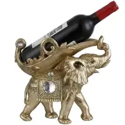 ICE ARMOR Lucky Wealth Thai Elephant Wine Rack Bottle Holder, Wine Rest Figur...