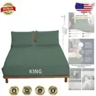 Green King Size Grounding Sheet - 400 Thread Count Organic Cotton & Silver Fiber