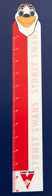 Sydney Swans AFL Team Mascot Height Chart Decal Wall Sticker