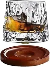 Creative Whiskey Glasses Spinning Glassware Cocktails Wine Brandy Cup Water Juice Tea Mug Party Drinking Glass Tumbler