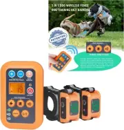 Wireless Dog Fence Training Collar No Barking Device 3-in-1 System, Remote El...