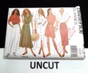 BUTTERICK Pattern 6799 Misses Plus Sz 18-22 Button Front Top Skirt Shorts Pants