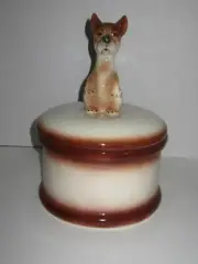 Ceramic Boxer Dog Cookie Jar