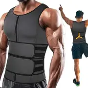 Mens Compression Vest,Tank Top Body Shaper Comfortable Slimming Mens Shapewear | Breathable Sports Vest with Double Waistband for Running Dyog