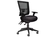Buro Metro II Ergonomic Chair Mesh Seat Slide Nylon Base with Arms Black