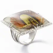 Antonella Piacenti Piuma Square Silver Ring 925