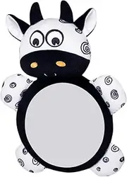 KOMBIUDA Car Mirror Cartoon Animal Design for Rear Facing Safe Shatterproof Backseat Mirror with Wide View Easy Installation for Observation