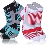 [SUMARPO] Ankle Low Cut Compression Socks for Women & Men-20-30 mmhg Circulation for Running Nursing Athletic Sports