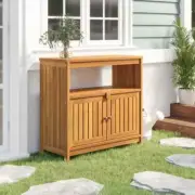 Garden Console Table 80x35x75cm Solid Wood Acacia Timber Outdoor Garden Patio...