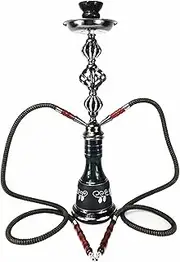 Hookah, Shisha Set, Shisha Complete Set, 2 Hoses, 52 cm Portable Complete Set, Very Suitable for Beginners or Experienced Enthusiasts, Black