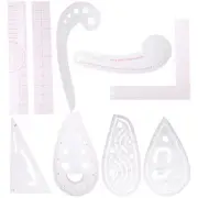 1 Set Curve Pattern Rulers Sewing Ruler Diy Patchwork Ruler Clear Ruler For