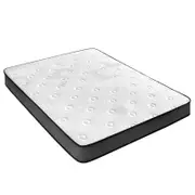 Advwin Mattress Double Medium Firm Bed Top 18cm White+Grey