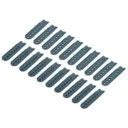20 Pairs Snapback Strap Cover, 7 Holes Plastic Hat Snap Buckle (Blue-Green)