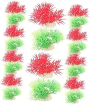 Alipis 20Pcs Fake Aquarium Grass Plants for Fish Tank Decoration Realistic and Aquatic Plants for Aquarium Supply and Landscape Design