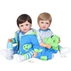 22-Inch Reborn Baby Boy Doll - Two Color Hair, Soft Touch