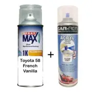 Auto Touch Up Paint for Toyota French Vanilla 58 Plus 1k Clear Coat