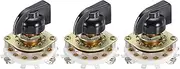 uxcell 1P9T Rotary Switch 1 Pole 9 Position Band Selector 1 Deck for TV Radio Home Machine 3 Pcs