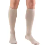Compression Dress Socks for Men Truform 15-20 mmHg Knee High Tan