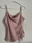 INC Women's Side-Ruched Camisole Top Pale Mauve Pink Color SZ Large - NWT