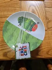 Eric Carle Set Of 4 Melamine 7” Plates Hungry Caterpillar New With Tags