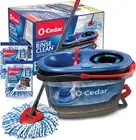 O-Cedar Rinseclean Spin Mop & Bucket System + 2 Extra Mop Heads| Clean with Clea