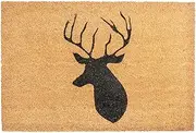 Nicola Spring Coir Door Mat - 90 x 60cm - Stag - Pack of 1 - Indoor & Outdoor Non Slip Rug Front Door Welcome Mat Rectangular Floor Mat for Home Entryways