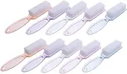 OHPHCALL 10pcs Handle Grip Nail Brush Set Scrub Brush for Fingernail Cleaning for Bathroom Kitchen