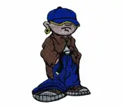 Homeboy With Earring Pride Chicano 2 3/4 x 1 1/2 Hat Shoulder Patch PPM F1D23P